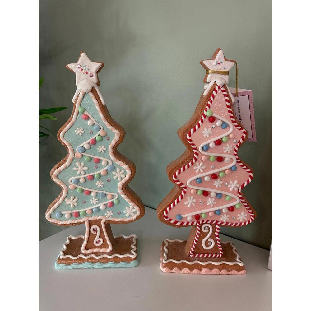 Cupcakes and Cashmere Pastel Gingerbread gumdrop Christmas Trees x2